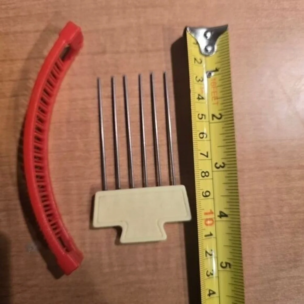 Vintage metal GOODY pick for hair and‎ red banana clip 1980s BIG HAIR Retro